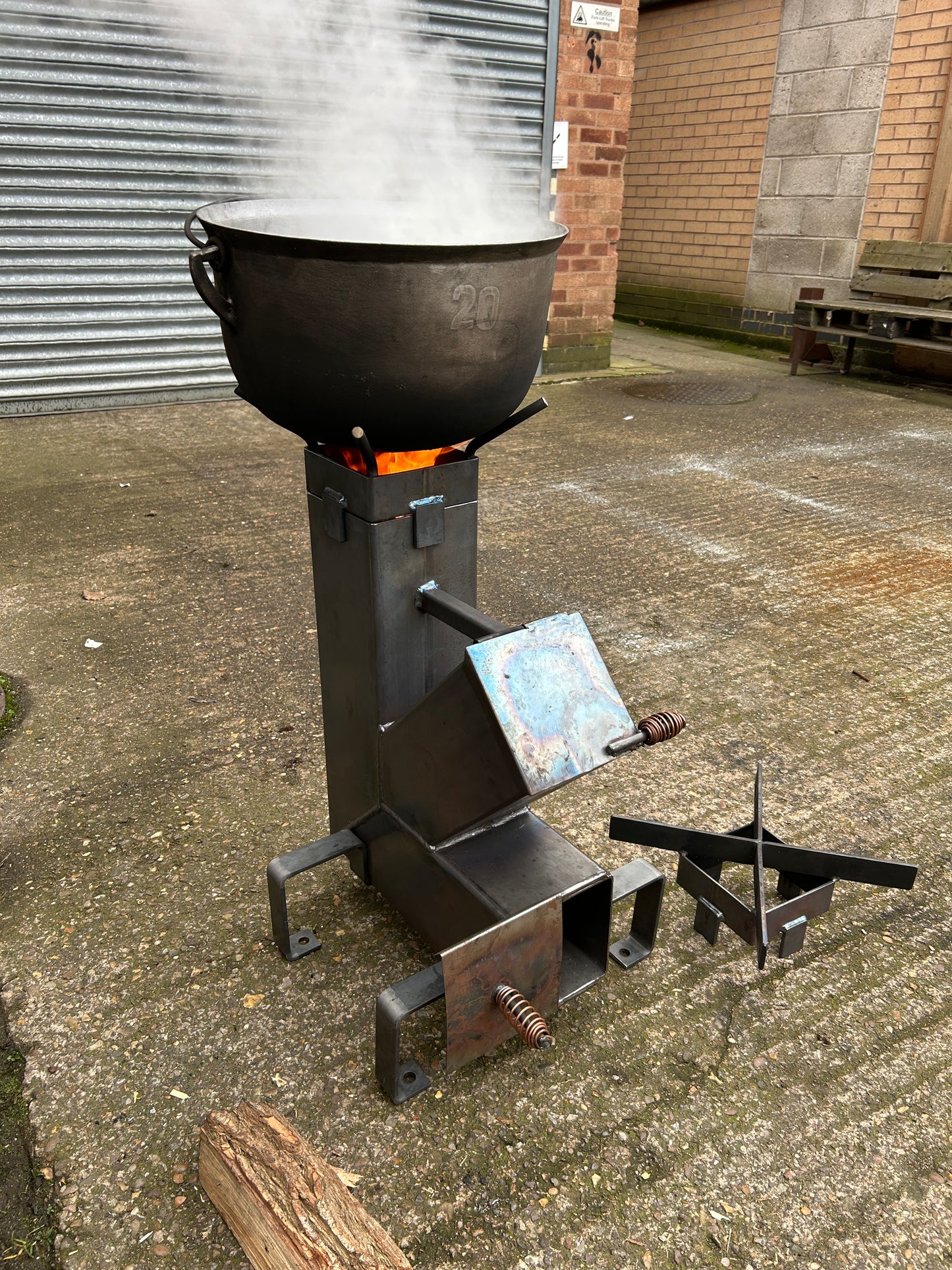 Weldpress Rocket Stove, 150mm / 6 inch, Outdoor Cooking and Camping