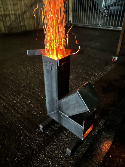 Weldpress Rocket Stove, Outdoor Cooking, Wood Burner, Camping Stove