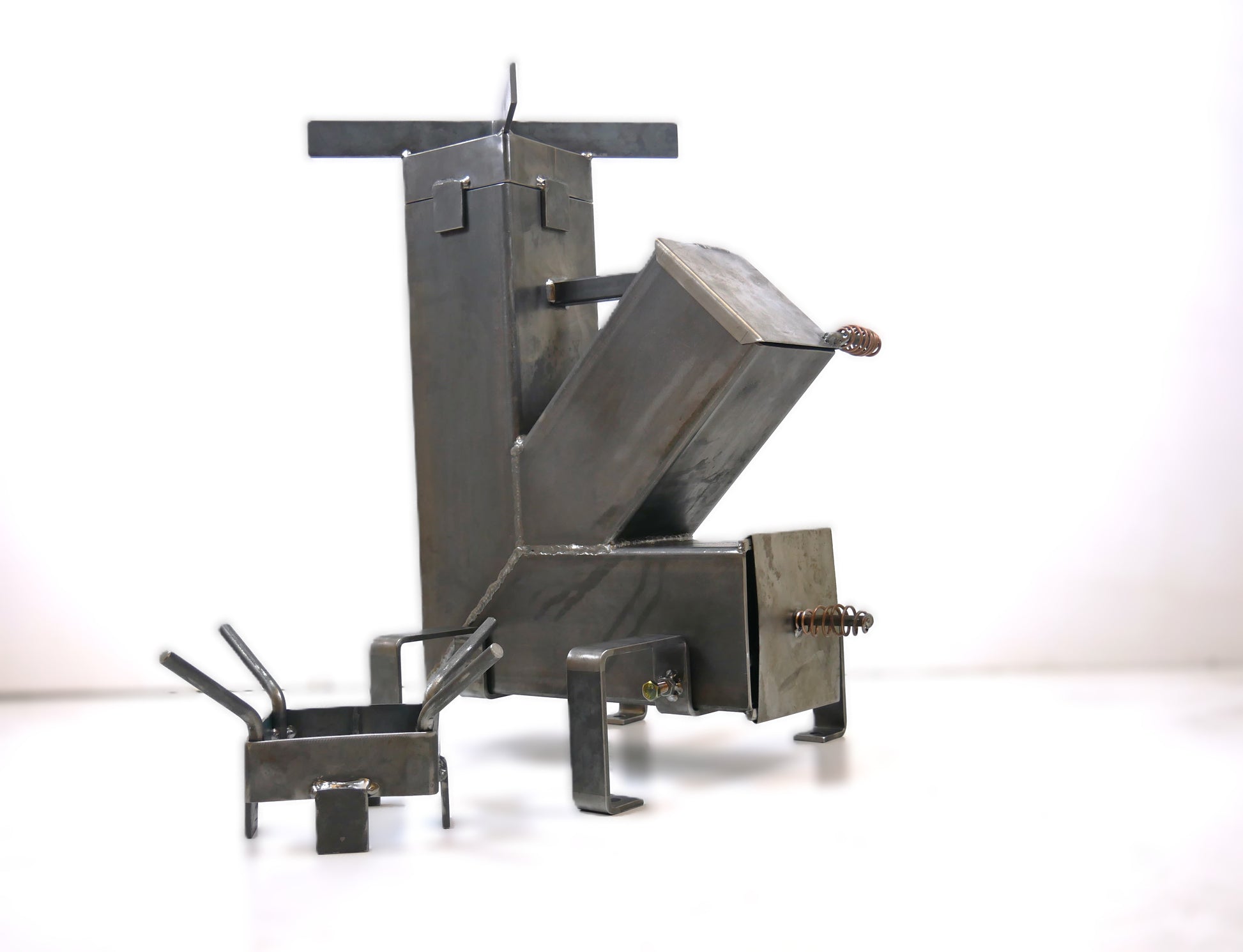 Weldpress Rocket Stove, Outdoor Cooking, Wood Burner, Camping Stove. Weldpress Metal Fabrication