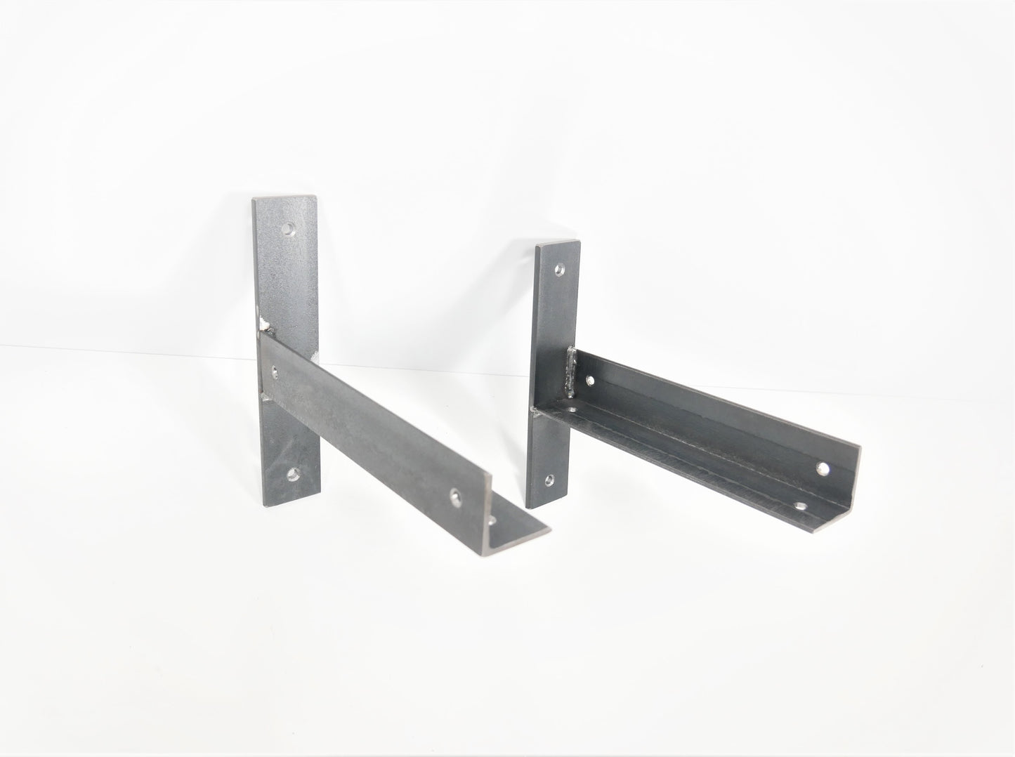 Pair Alcove Shelf Angle Steel T Brackets Shelves Corner Scaffold Timber Metal Bracket Heavy Duty Rustic Bracket, Weldpress Fabrication, Leicester Fabrication