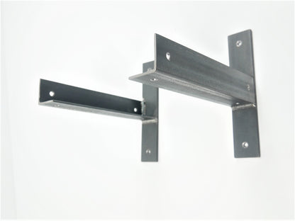 Pair Alcove Shelf Angle Steel T Brackets Shelves Corner Scaffold Timber Metal Bracket Heavy Duty Rustic Bracket, Weldpress Fabrication, Leicester Fabrication