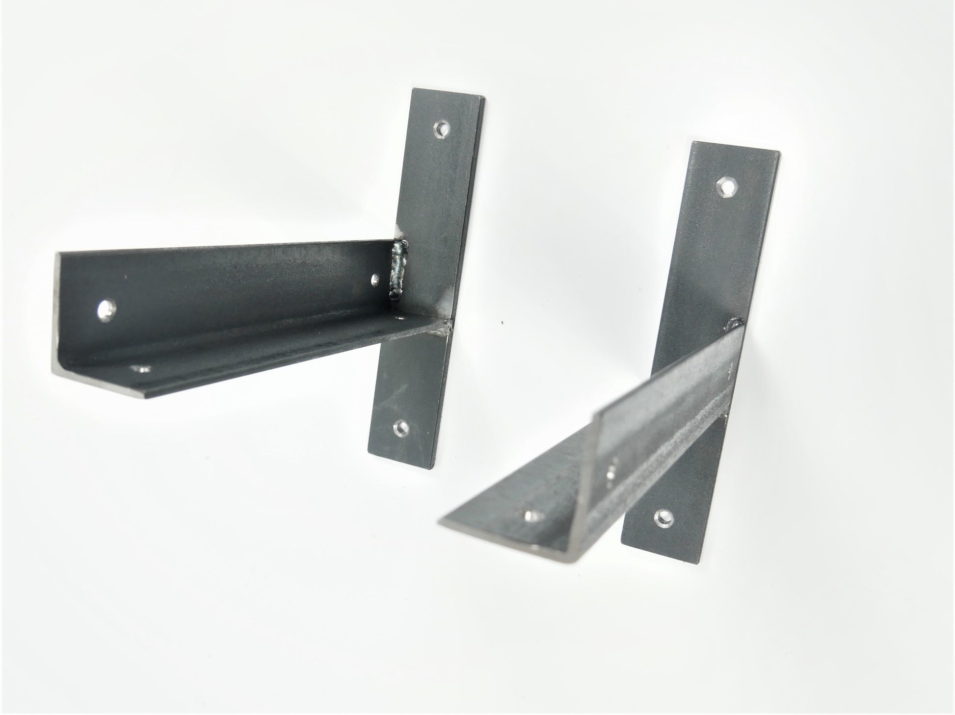 Pair Alcove Shelf Angle Steel T Brackets Shelves Corner Scaffold Timber Metal Bracket Heavy Duty Rustic Bracket, Weldpress Fabrication, Leicester Fabrication