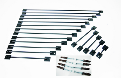 Window Security Bar Black Clutch Head Security Screw Straight Protection Garage Home Office Farm Rustic Shed Industrial Anti Taper, Weldpress Fabrication, Leicester Fabrication