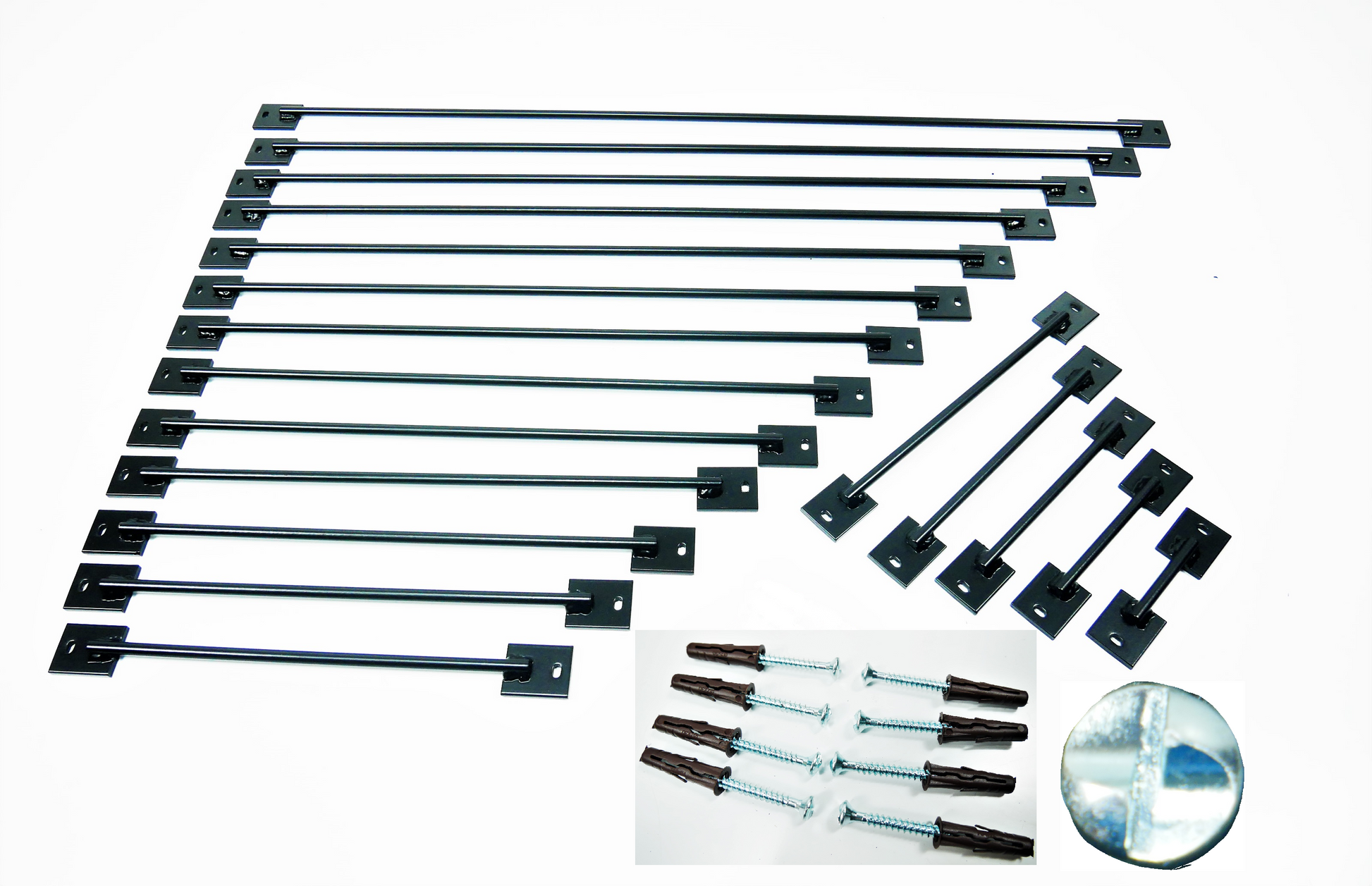 Window Security Bar Black Clutch Head Security Screw Straight Protection Garage Home Office Farm Rustic Shed Industrial Anti Taper, Weldpress Fabrication, Leicester Fabrication