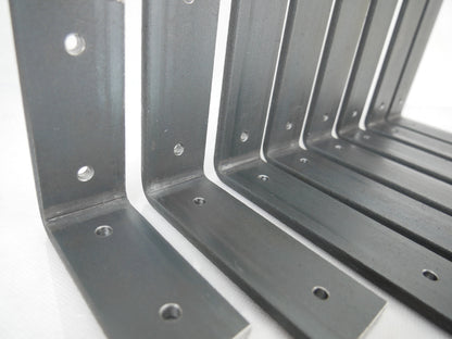 Pair Heavy Duty Shelf Metal Brackets 90 Degree Corner Braces Fence Repair Shelving Reinforcing Bracket 40X6mm Strong Steel Flat Bar