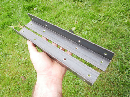 Set of 2 Alcove Shelf Brackets Shelves Corner Angle Steel Scaffold Timber Board Metal Bracket, Weldpress Fabrication, Leicester Fabrication