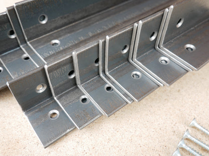 Set of 2 Alcove Shelf Brackets Shelves Corner Angle Steel Scaffold Timber Board Metal Bracket